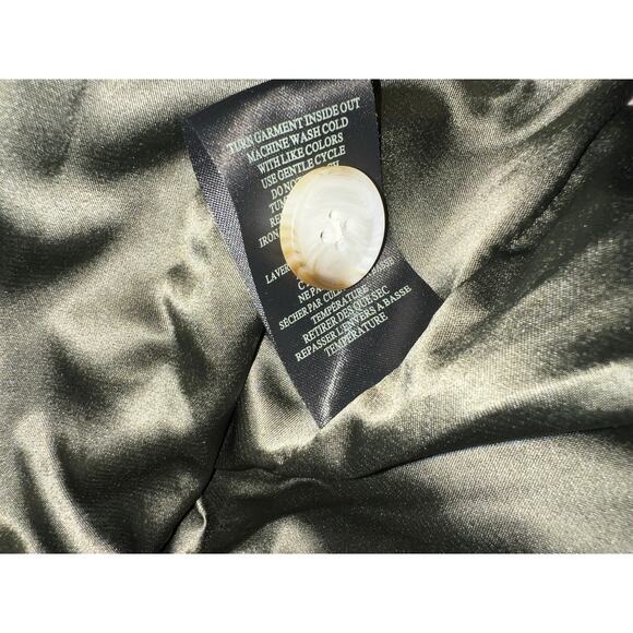 Blank NYC Green plaid fall boxy crop Shacket button up women's size small - Picture 7 of 8